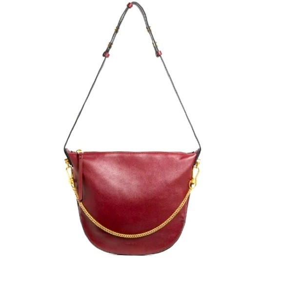 AllSaints Blake Shoulder Bag Burgundy - Picture 1 of 12